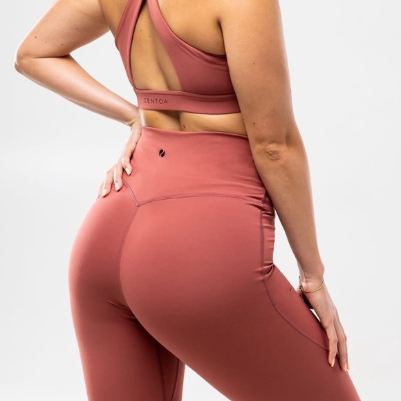 NWT ZENTOA High-Waisted pint rust Leggings sizes XS, S, M. - Picture 4 of 6